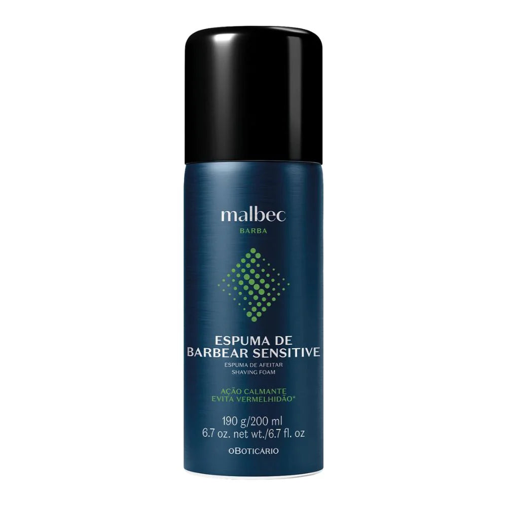 O Boticário Malbec Espuma de barbear sensitive - Schiuma da barba 190gr