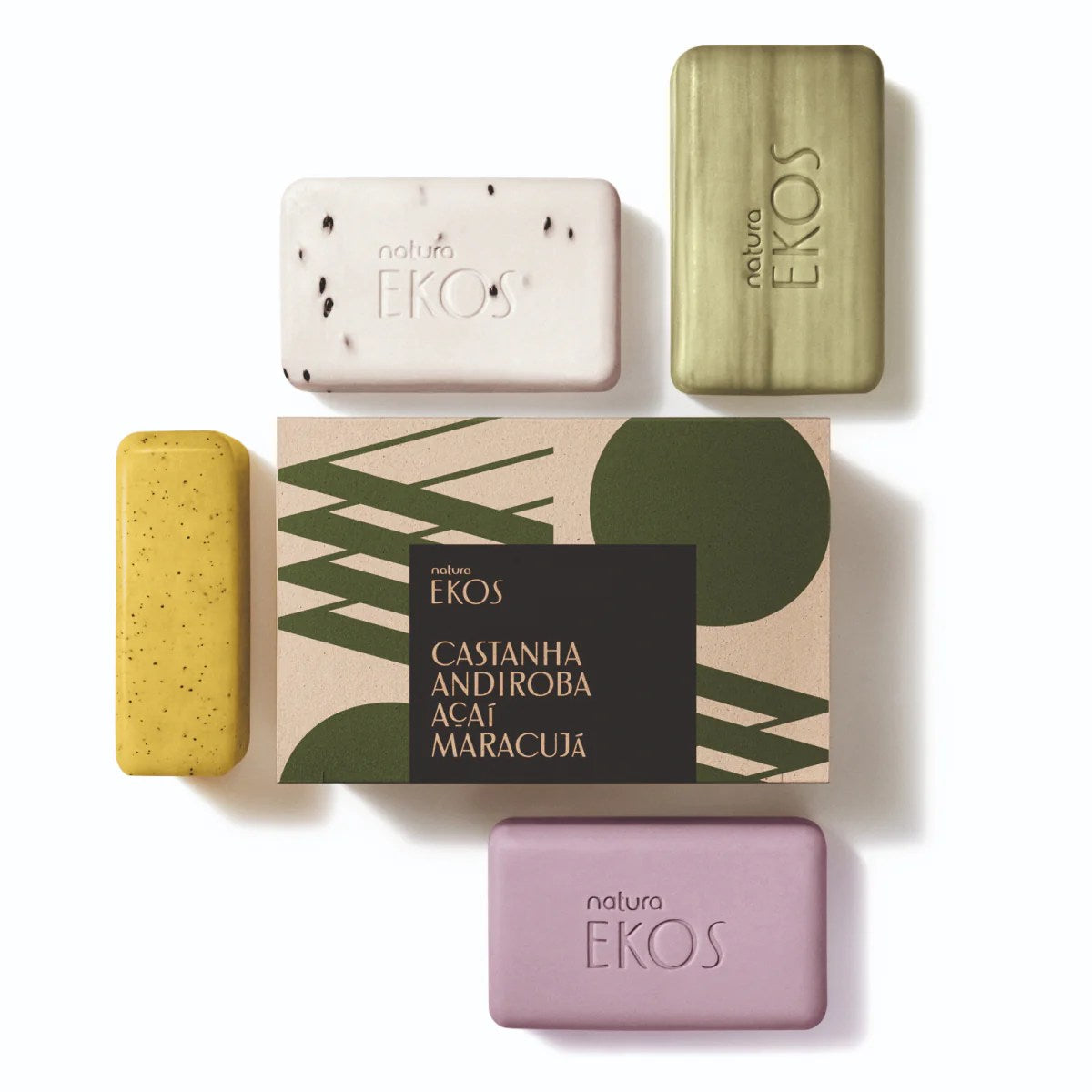 Natura - Ekos - Saponetta Acai, Andiroba, Castagna e Frutto della Passione (4x 100Gr)
