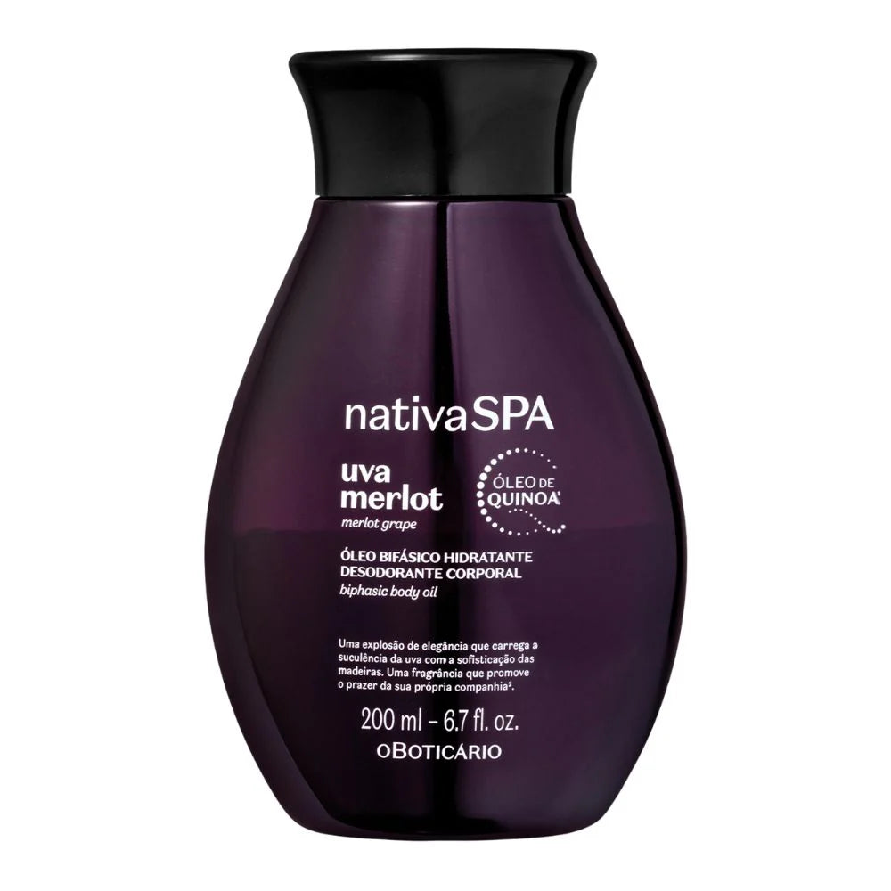 Nativa SPA Óleo Bifásico Hidratante Corporal Uva Merlot - Olio corpo bifasico 200ml