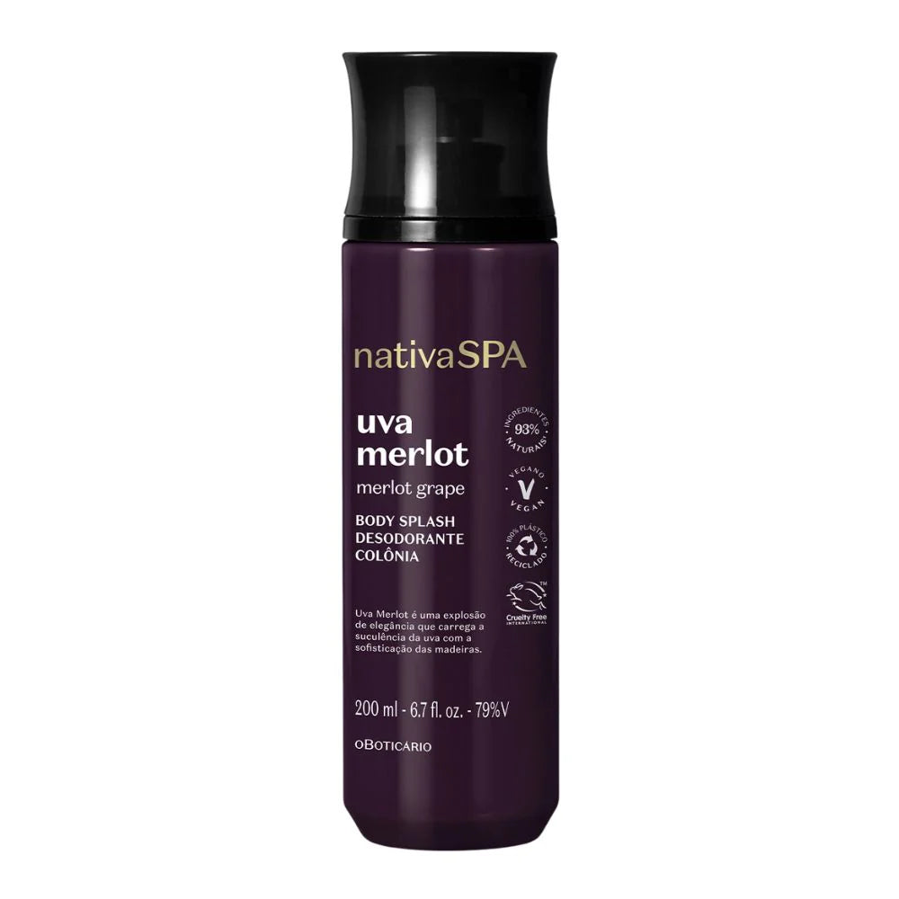 Nativa Spa Body Splash Uva Merlot - Eau de Cologne 200ml