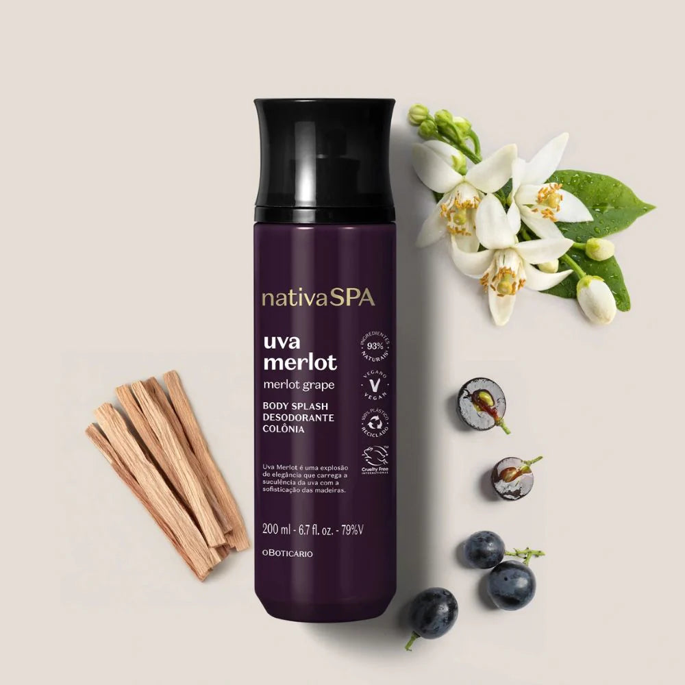 Nativa Spa Body Splash Uva Merlot - Eau de Cologne 200ml