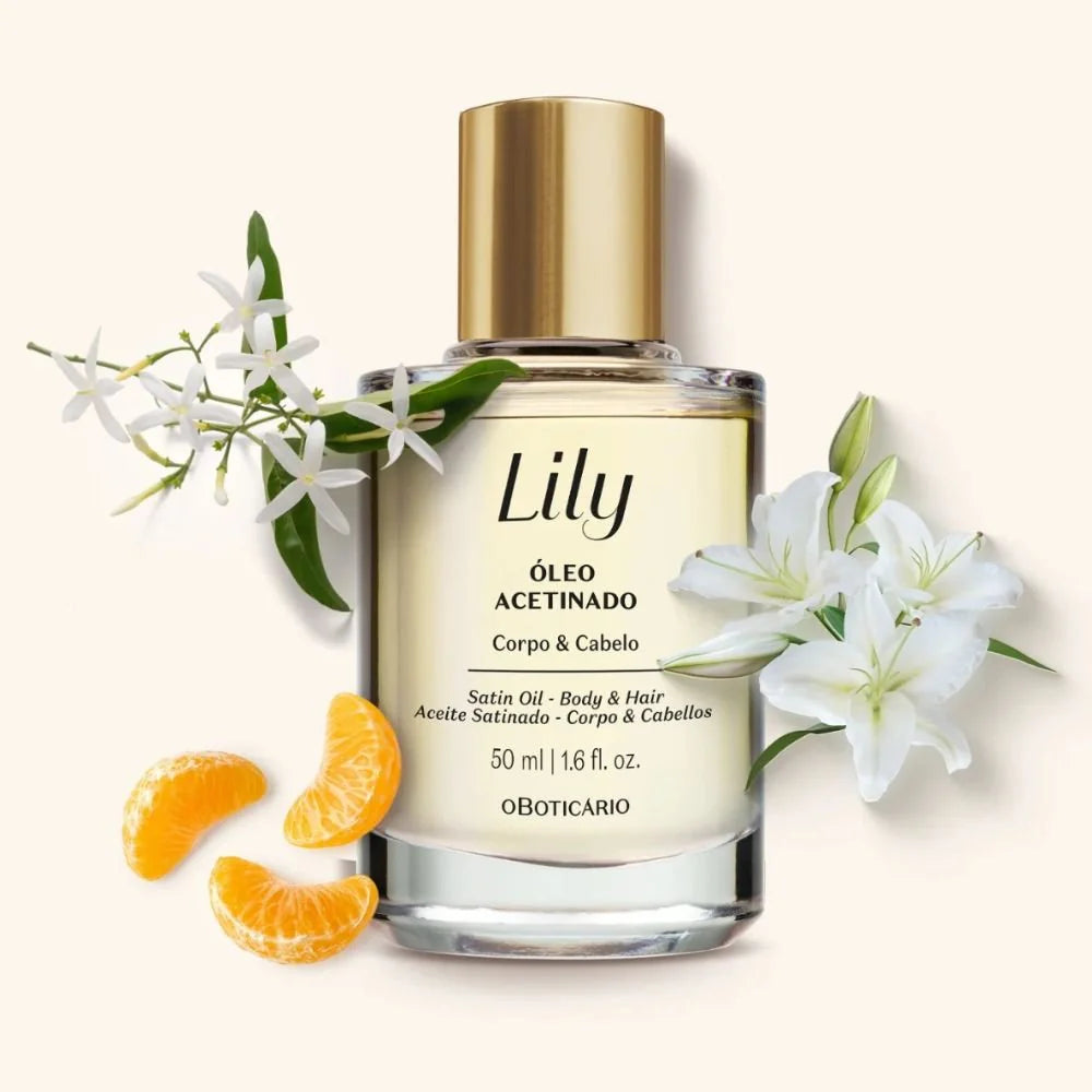 Lily Óleo Acetinado Corpo e Cabelo - Olio multifunzionale Edizione limitata 50ml